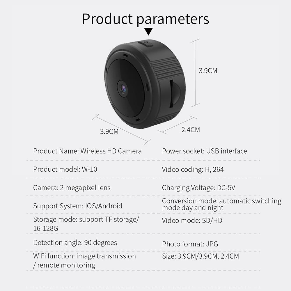 1080P flat angle eyeball WiFi camera